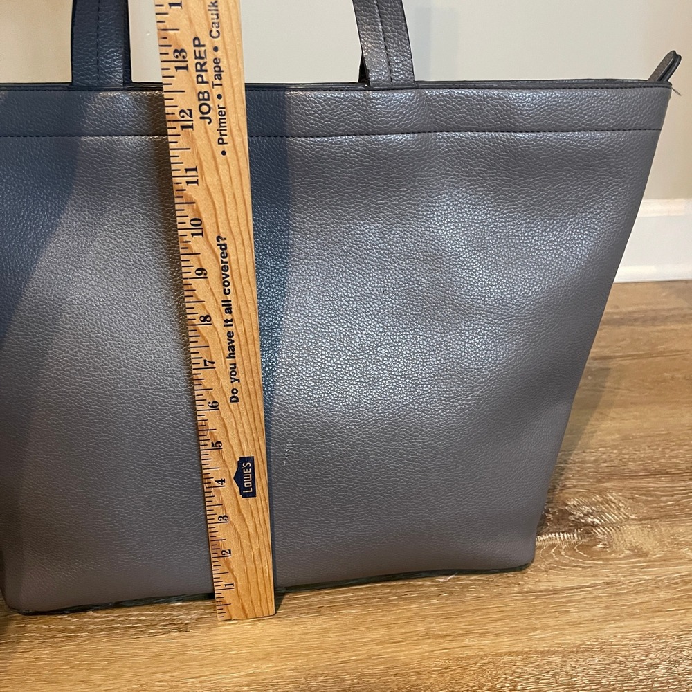 Vera Bradley East West Tote Bag Gray Floral Interior Work Travel Everyday‎ - Picture 12 of 13
